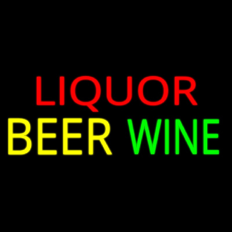 Multi Colored Liquor Beer Wine Neonreclame