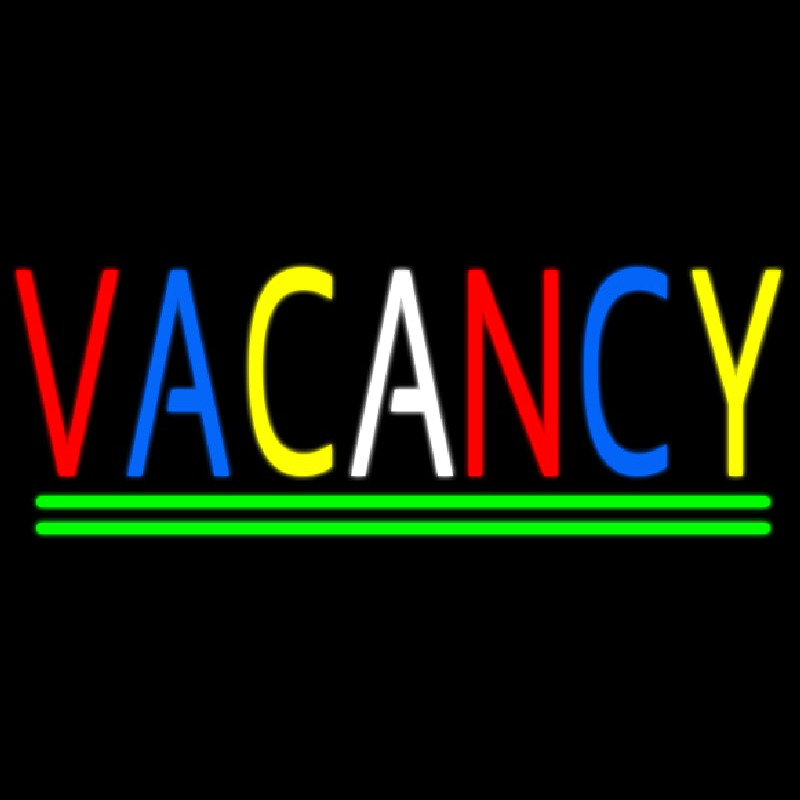 Multi Colored Vacancy Neonreclame