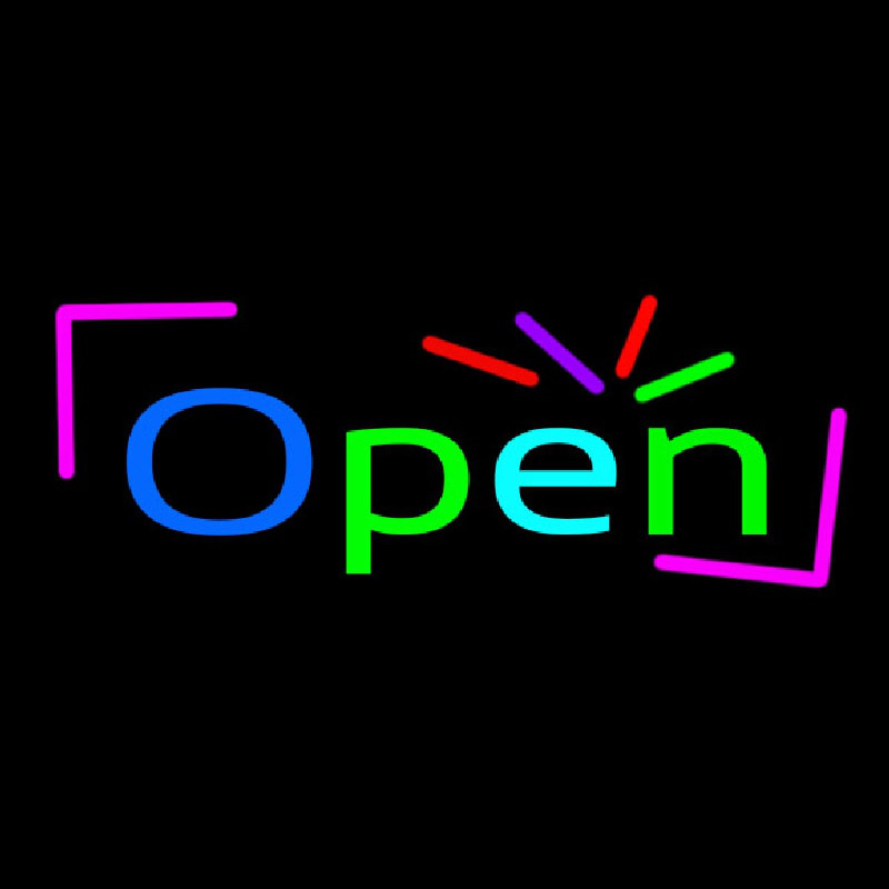 Multicolor Color Open Neonreclame