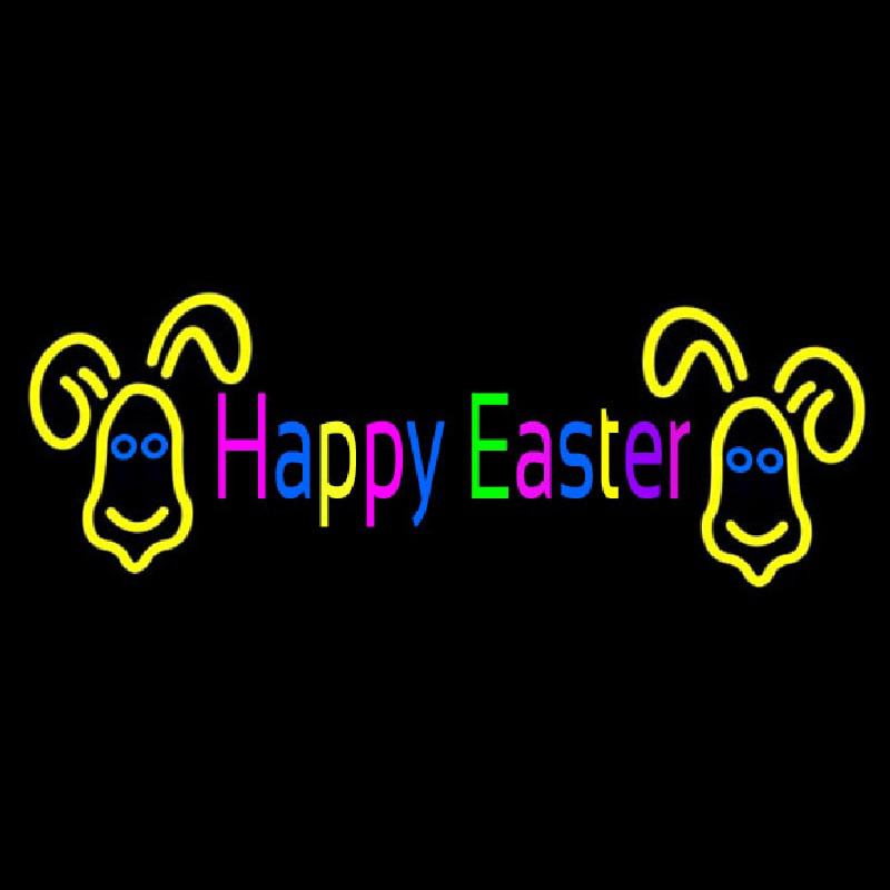 Multicolor Happy Easter Neonreclame