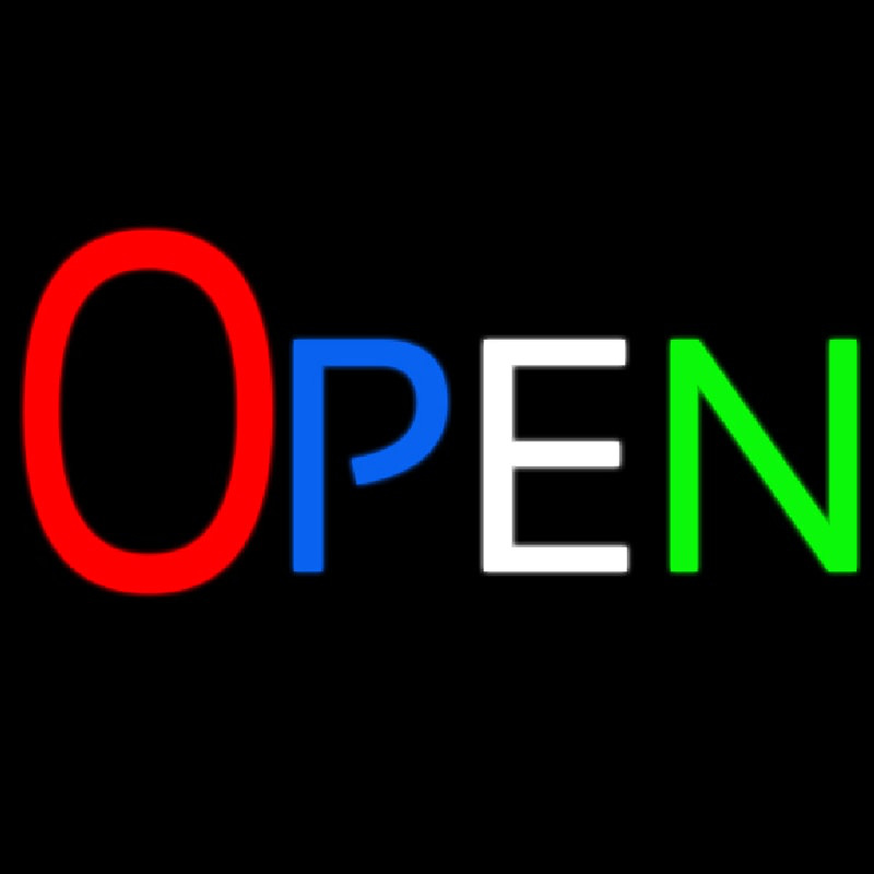 Multicolor Open 1 Neonreclame