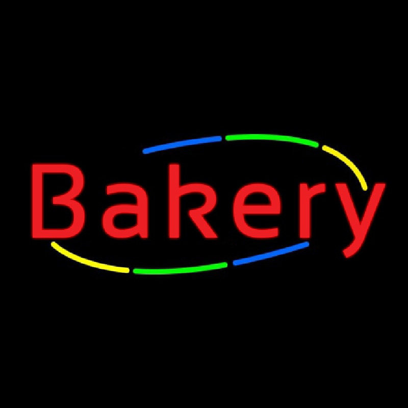 Multicolored Cursive Bakery Neonreclame