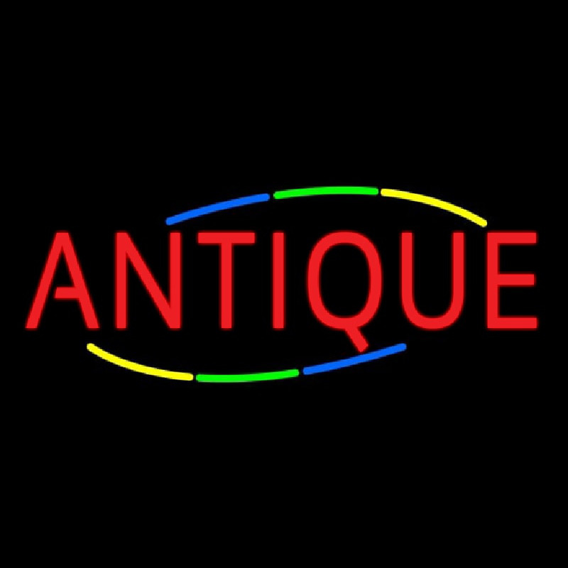 Multicolored Deco Style Antique Neonreclame