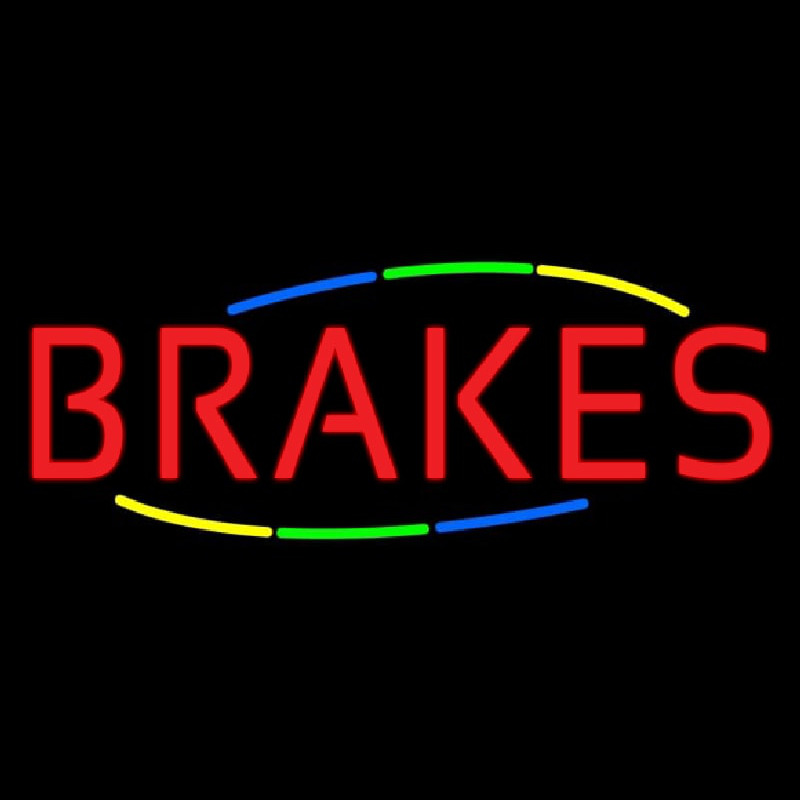 Multicolored Deco Style Brakes Neonreclame