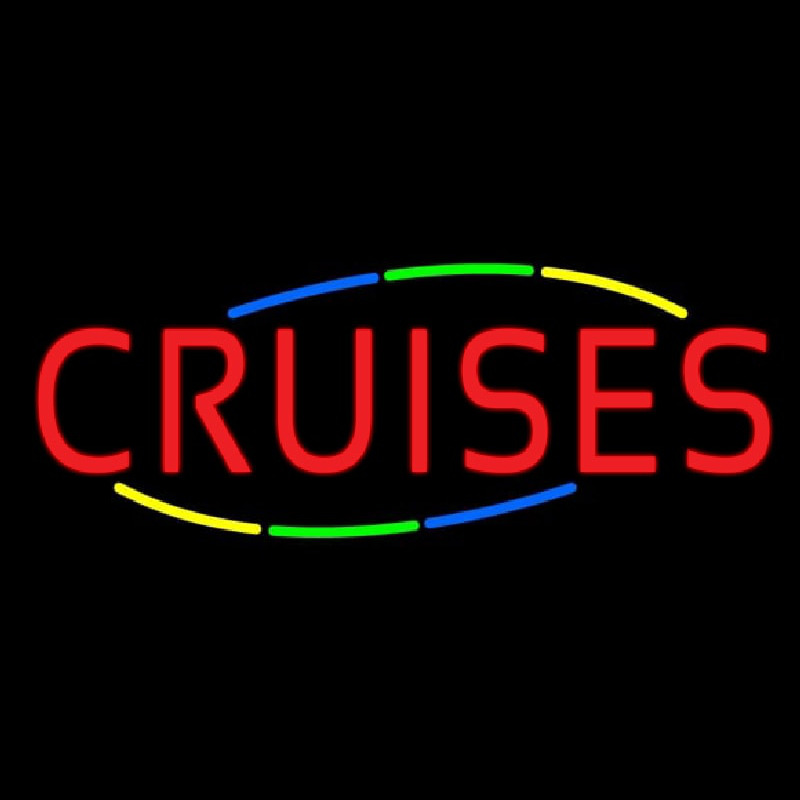 Multicolored Deco Style Cruises Neonreclame