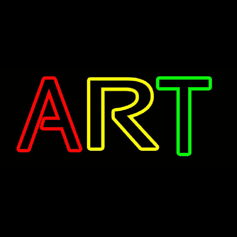 Multicolored Double Stroke Art 1 Neonreclame