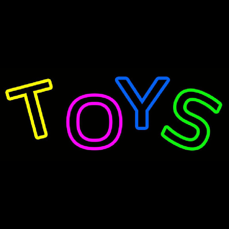 Multicolored Double Stroke Toys Neonreclame
