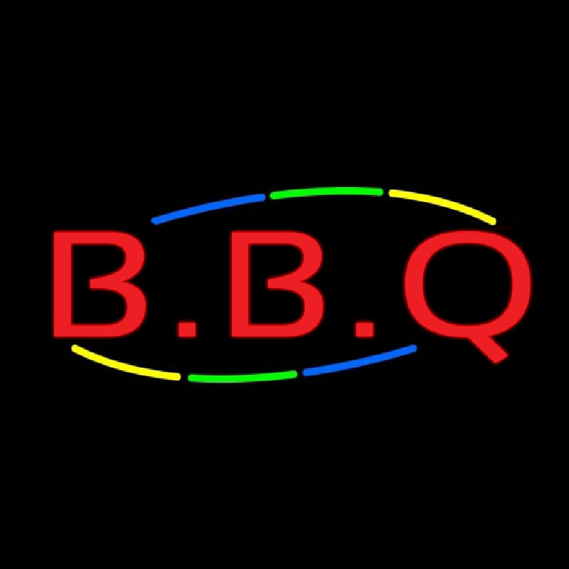 Multicolored Red Bbq Neonreclame