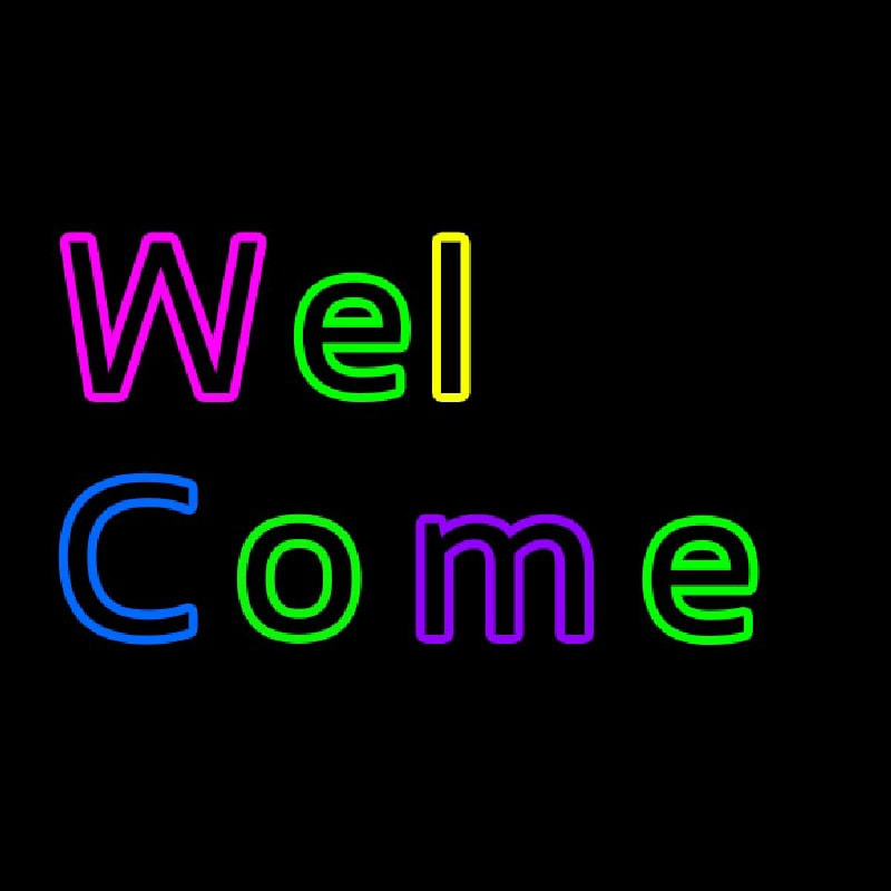 Multicolored Welcome Neonreclame