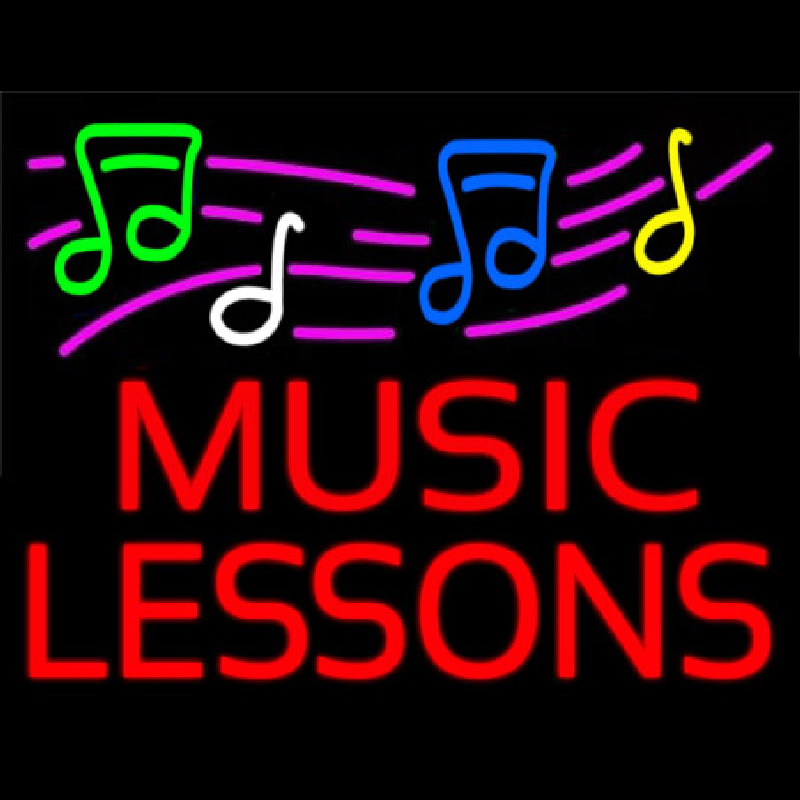 Music Lessons With Logo Neonreclame