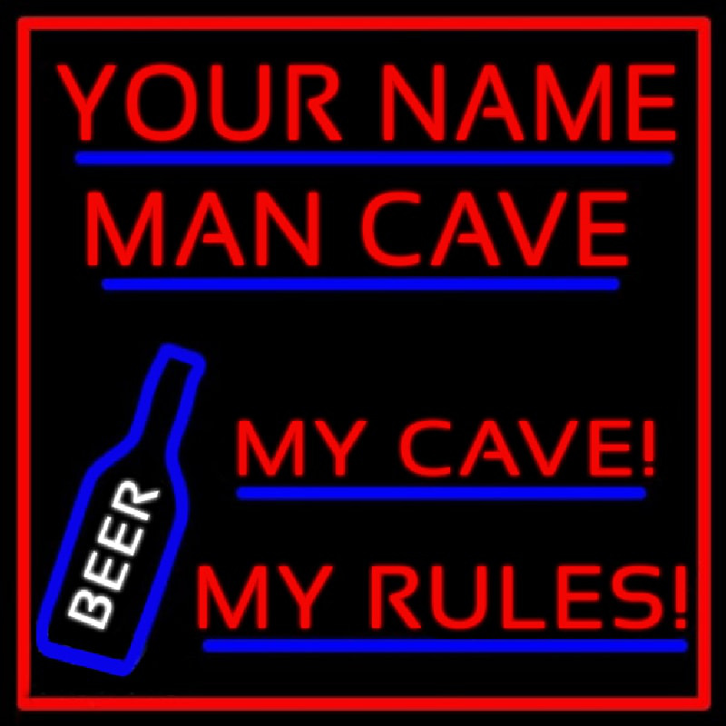 My Cave My Rules Man Cave Neonreclame