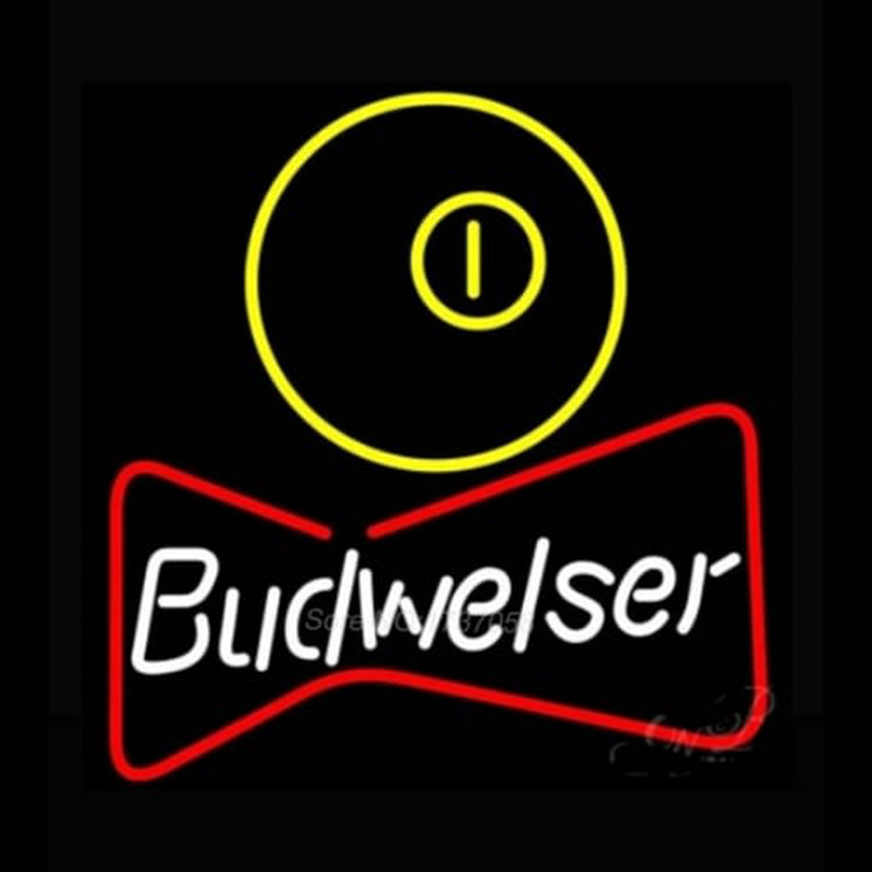 NEW Budweiser Pool Bowtie Beer Light Neonreclame