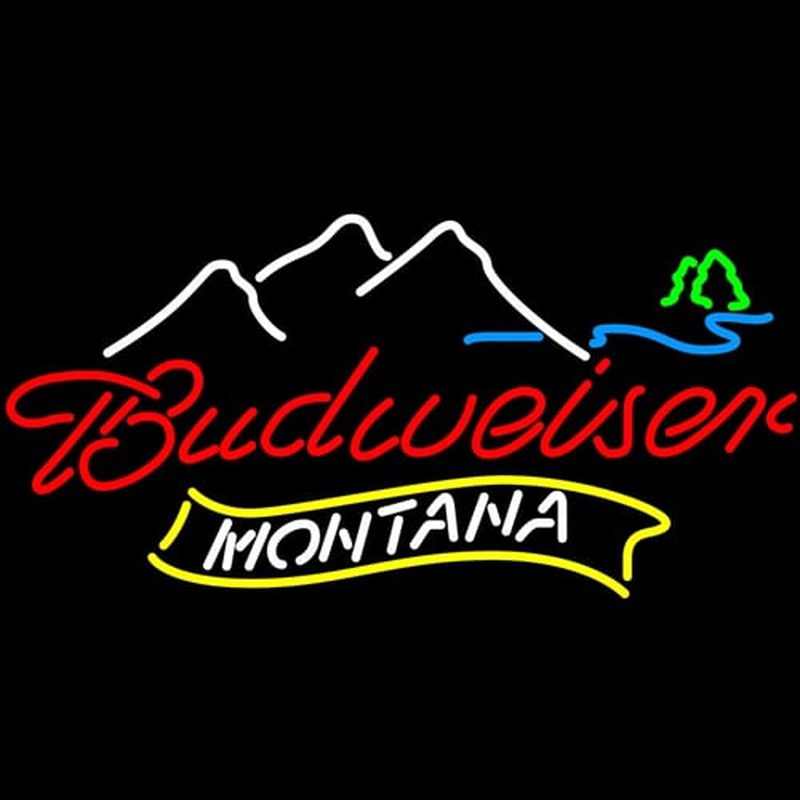 NEW Montana Mountain Budweiser bud light Neonreclame