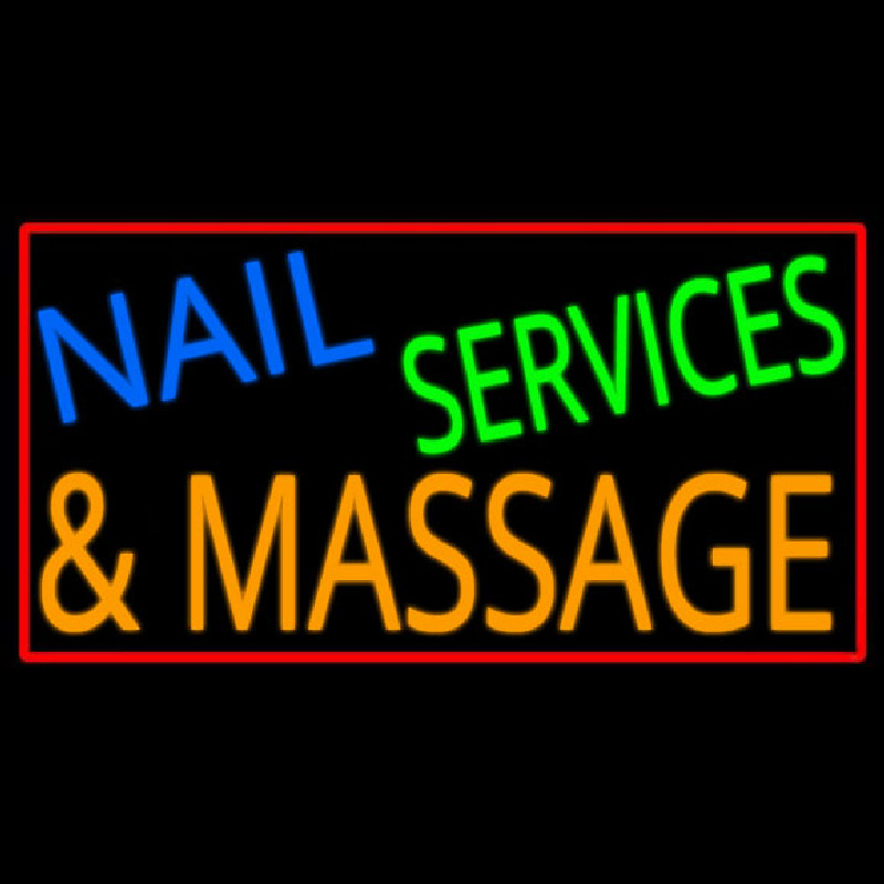 Nail Services And Massage Neonreclame