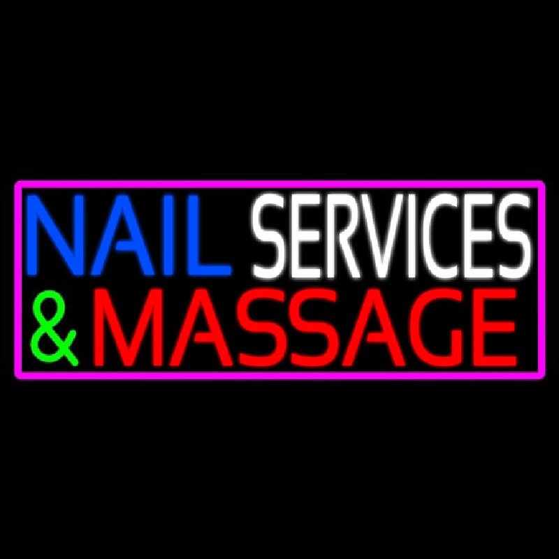 Nail Services And Massage Neonreclame