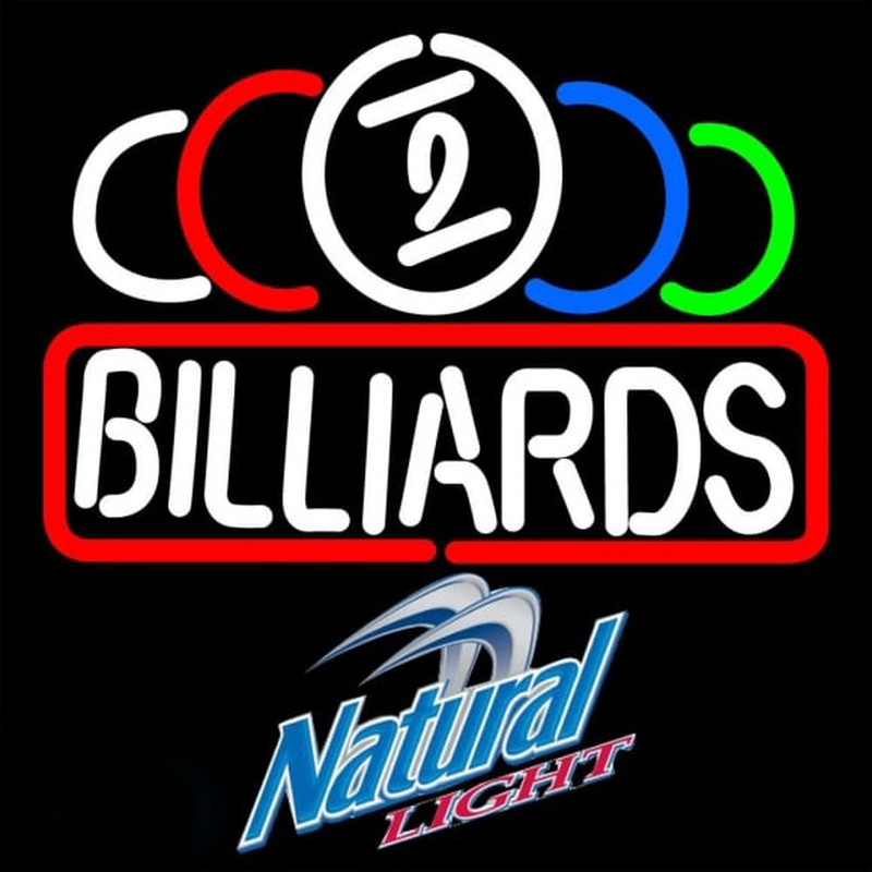 Natural Light Ball Billiards Te t Pool Beer Sign Neonreclame