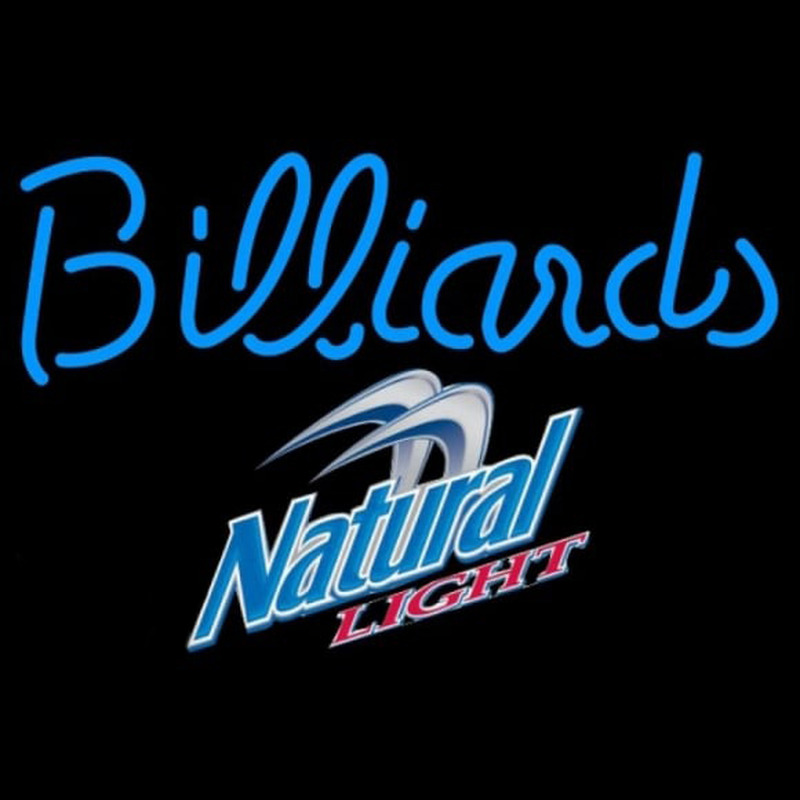 Natural Light Billiards Te t Pool Beer Sign Neonreclame