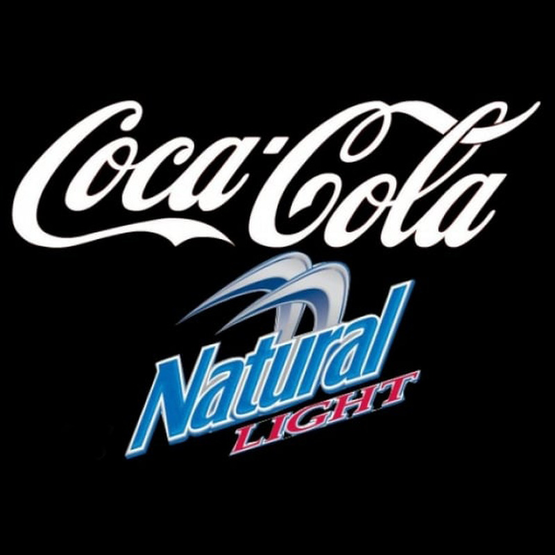 Natural Light Coca Cola White Beer Sign Neonreclame