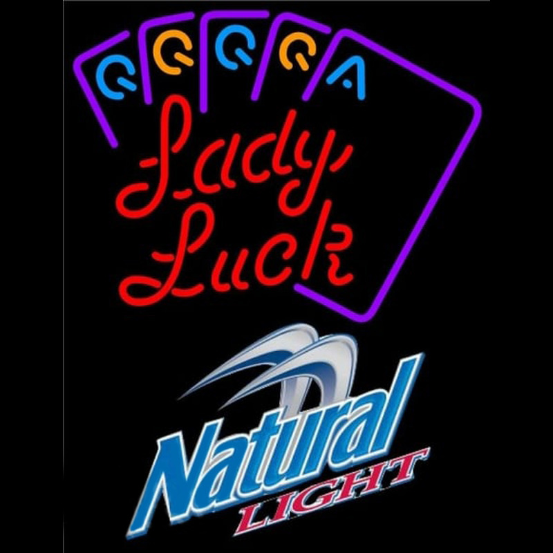 Natural Light Lady Luck Series Beer Sign Neonreclame