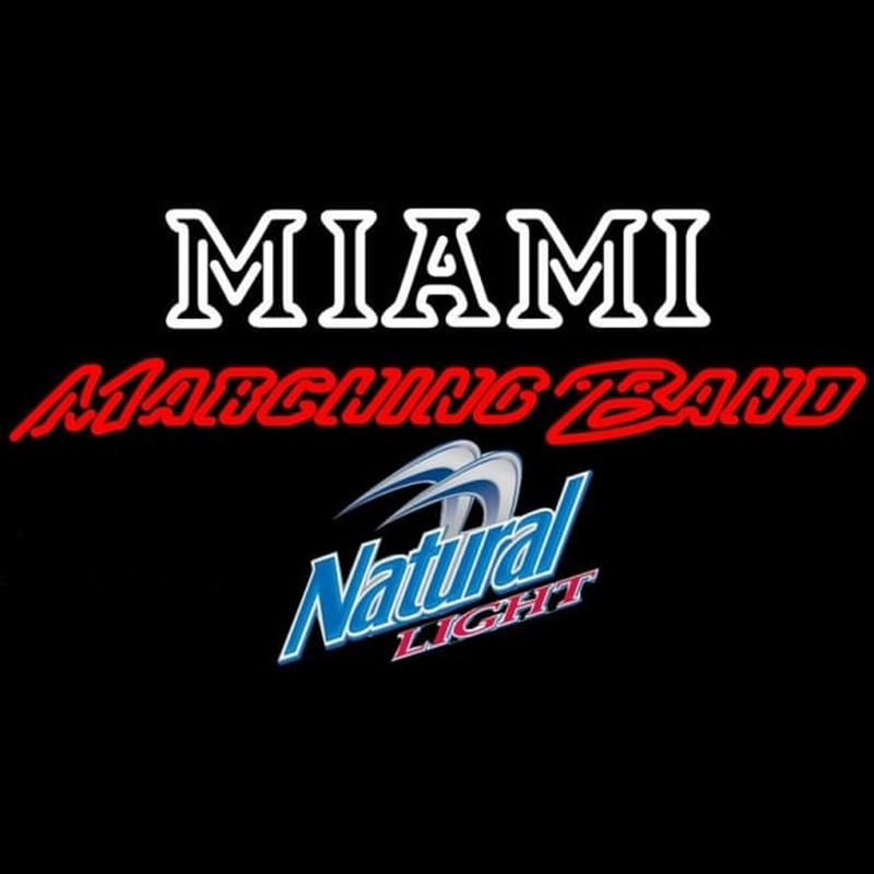 Natural Light Miami University Band Board Beer Sign Neonreclame