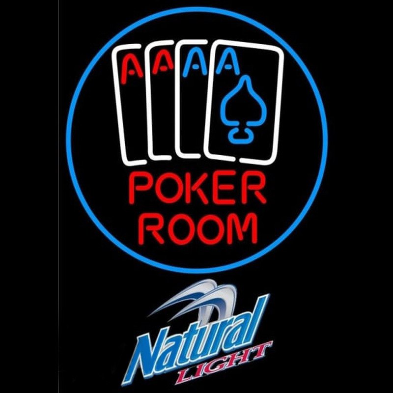 Natural Light Poker Room Beer Sign Neonreclame