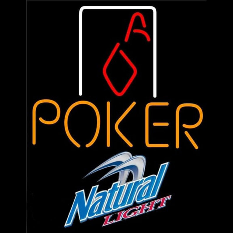 Natural Light Poker Squver Ace Beer Sign Neonreclame
