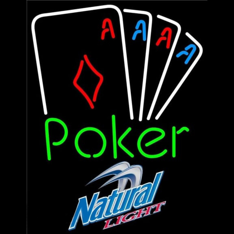 Natural Light Poker Tournament Beer Sign Neonreclame