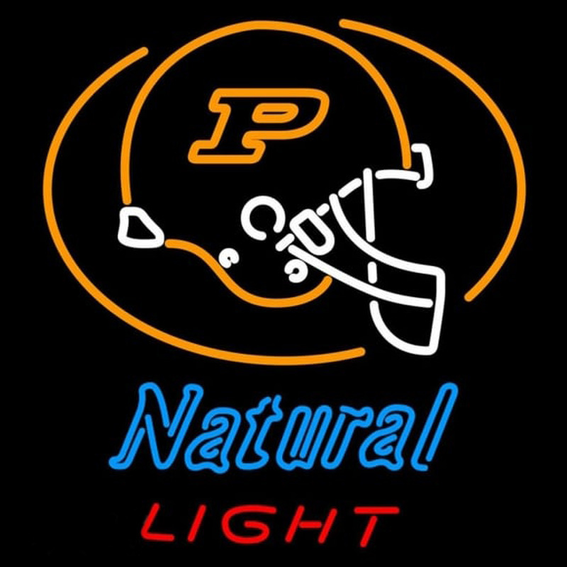 Natural Light Purdue University Boilermakers Helmet Beer Sign Neonreclame