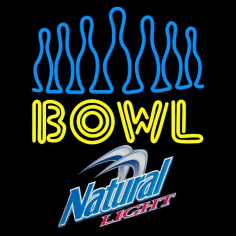 Natural Light Ten Pin Bowling Beer Sign Neonreclame