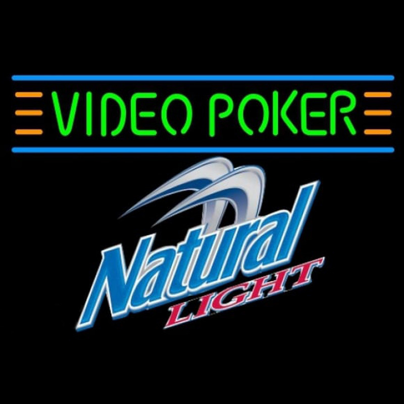 Natural Light Video Poker Beer Sign Neonreclame