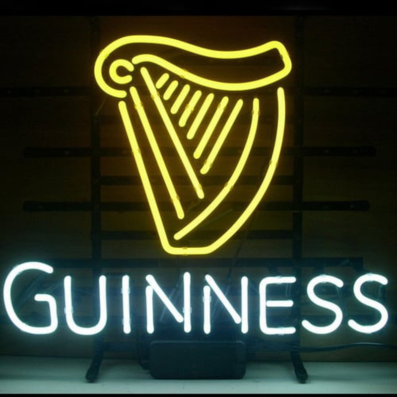 New Guinness Irish Lager Ale Harp Neon Bier Bar Pub Bord
