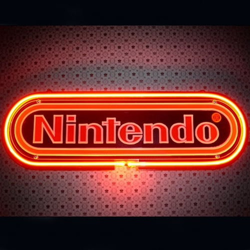 Nintendo Black Winkel Open Neonreclame