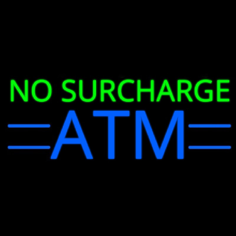 No Surcharge Atm 1 Neonreclame