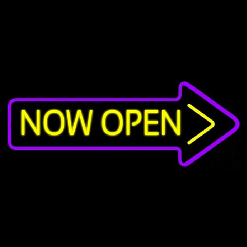 Now Open With Arrow Neonreclame
