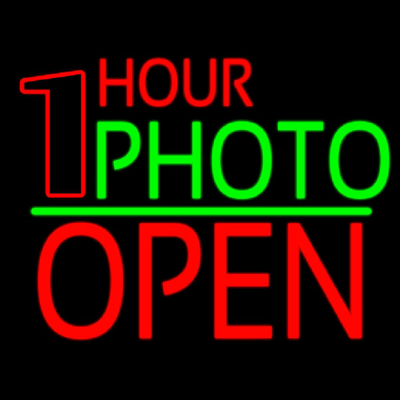 One Hour Photo Open 1 Neonreclame