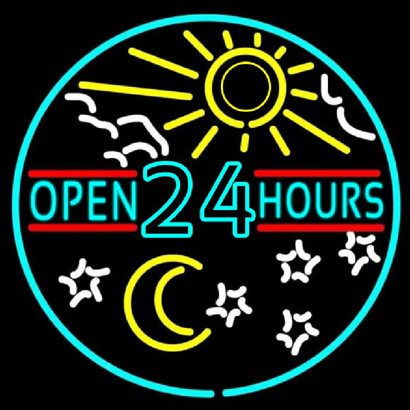 Open 24 Hours Neonreclame