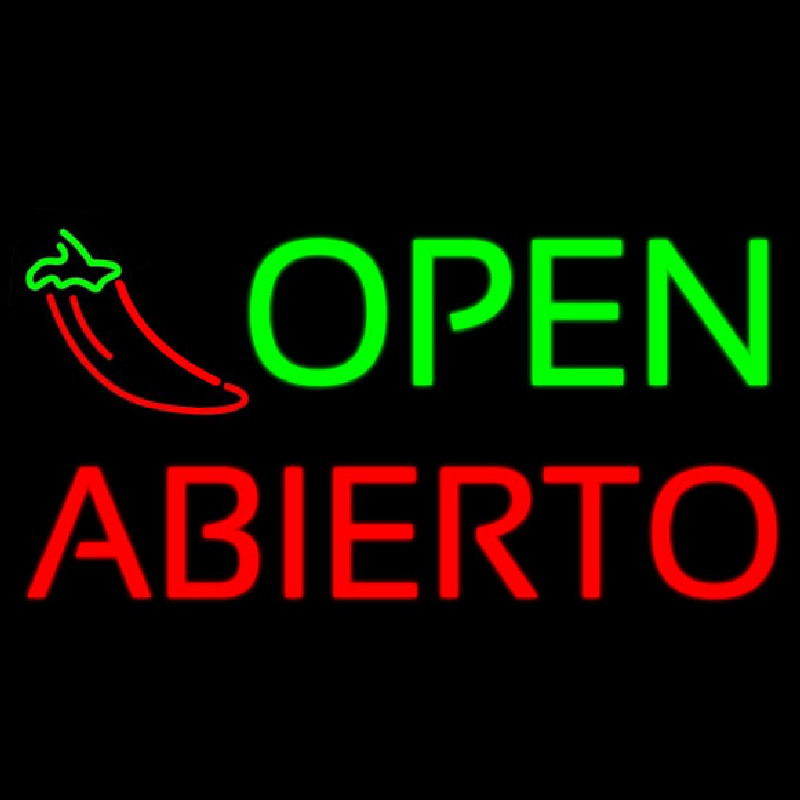 Open Abierto Neonreclame