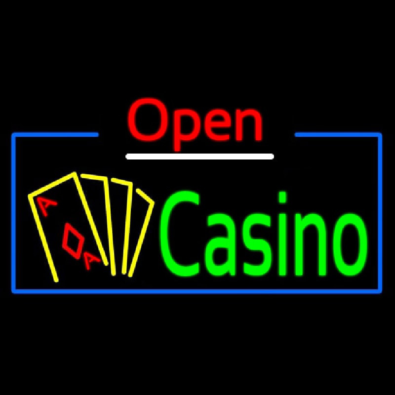 Open Casino With Cards Neonreclame