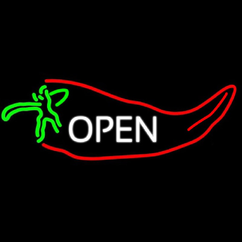 Open Chili Neonreclame
