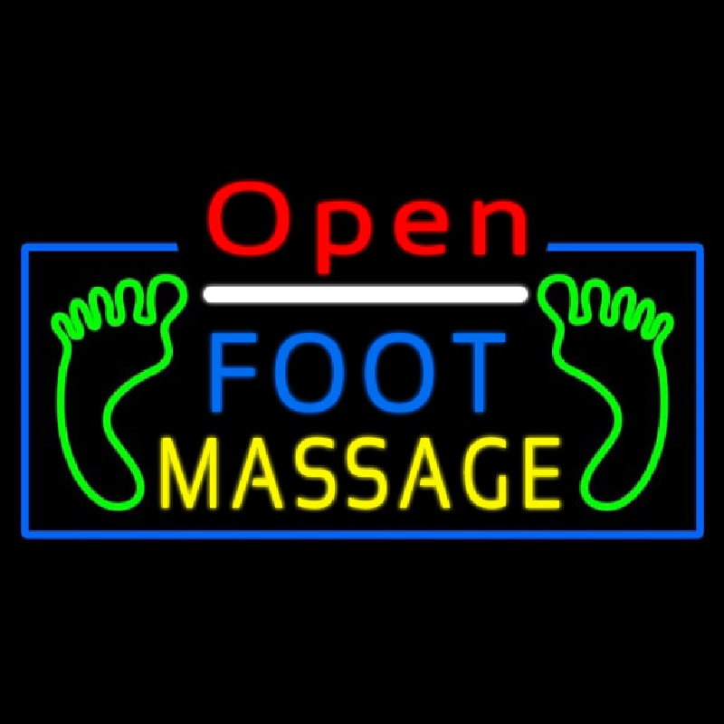 Open Foot Massage Neonreclame