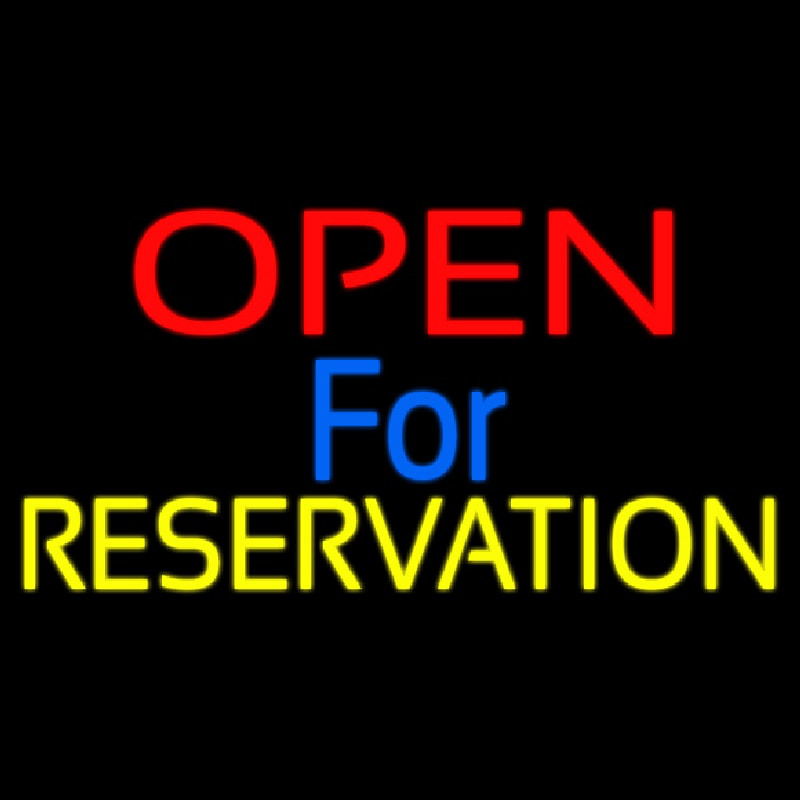 Open For Reservation 1 Neonreclame