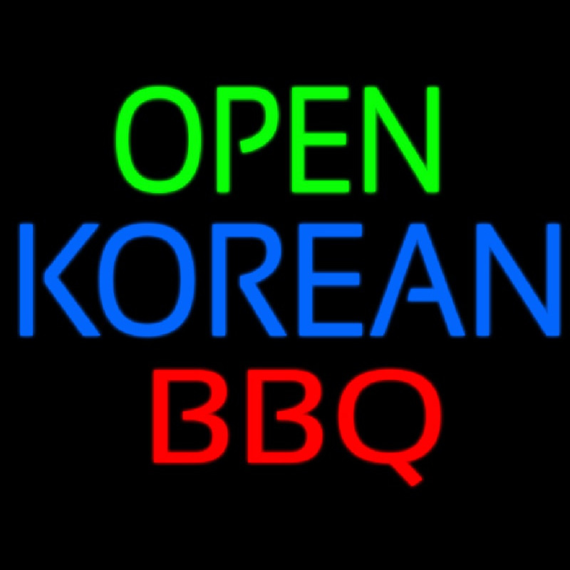 Open Korean Bbq Neonreclame