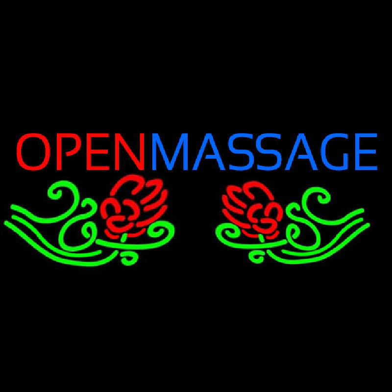 Open Massage Neonreclame