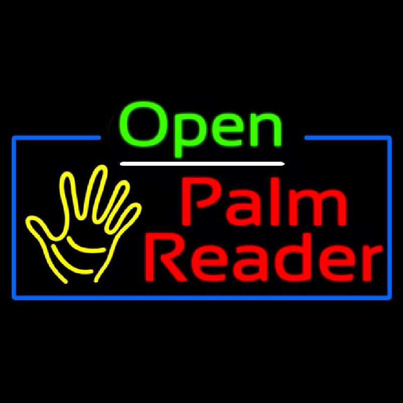 Open Palm Reader Neonreclame