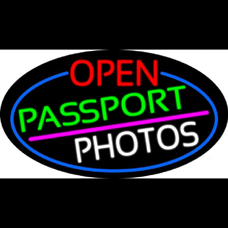 Open Passport Photos Oval With Blue Border Neonreclame