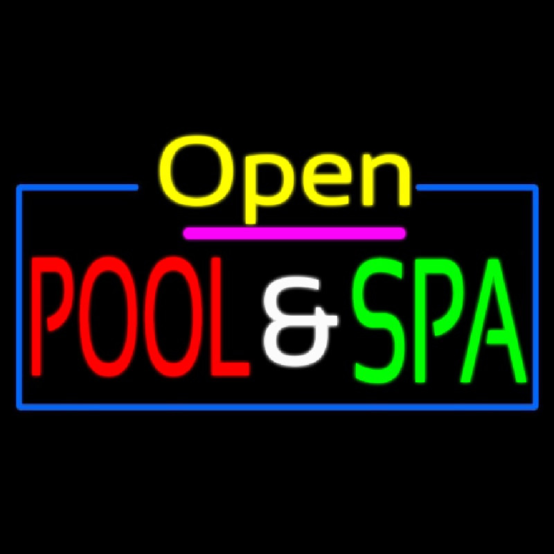 Open Pool And Spa Neonreclame