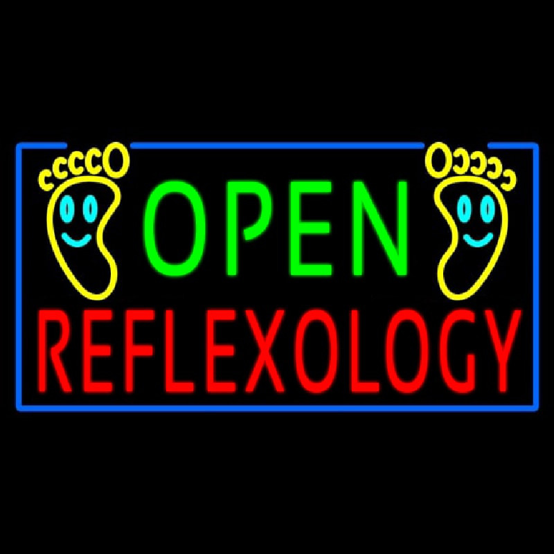 Open Refle ology Neonreclame