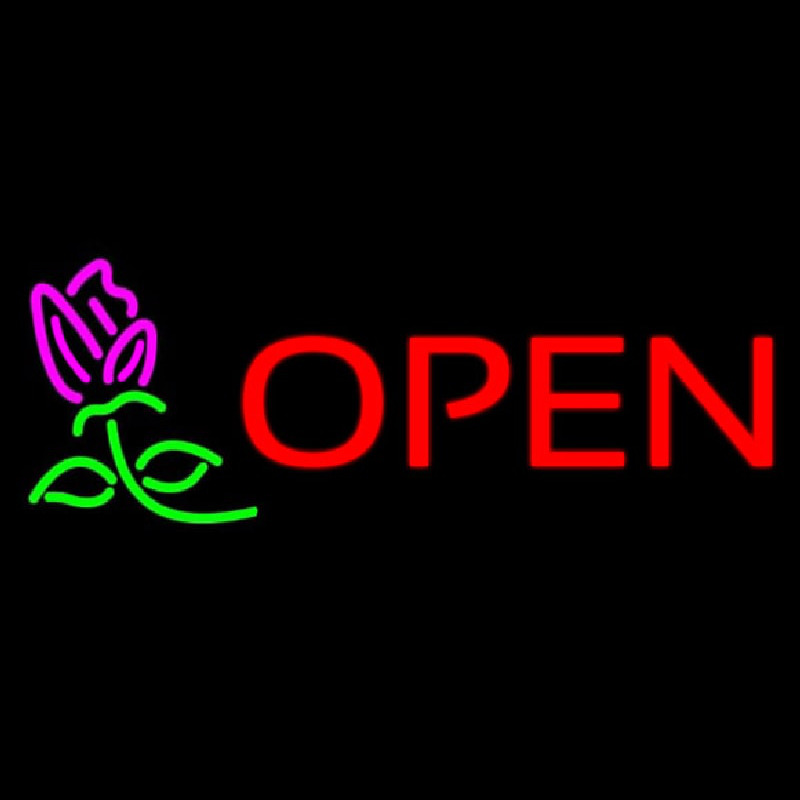 Open Rose Neonreclame