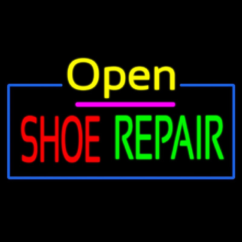 Open Shoe Repair Neonreclame
