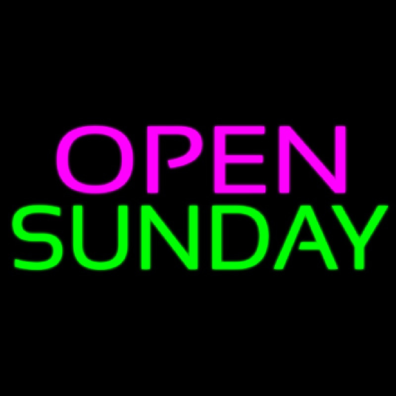 Open Sunday Neonreclame